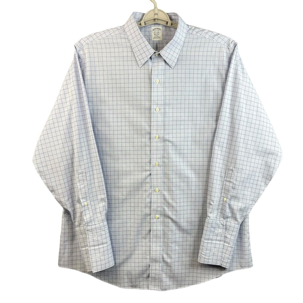 Brooks Brother Mens Dress Shirt Size 17 1/2-34 Classic fit Plaid